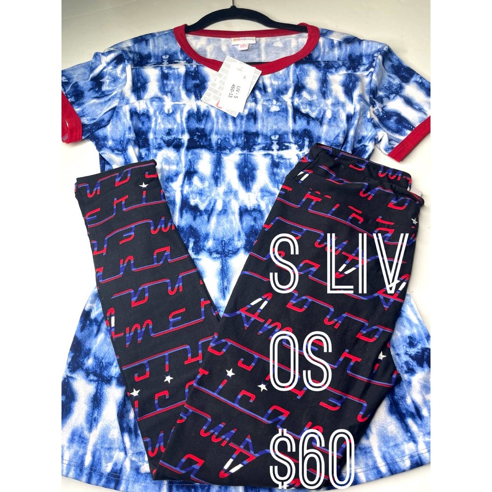 Lularoe July 4 Patriotic Small LIV OS one size leggings outfits